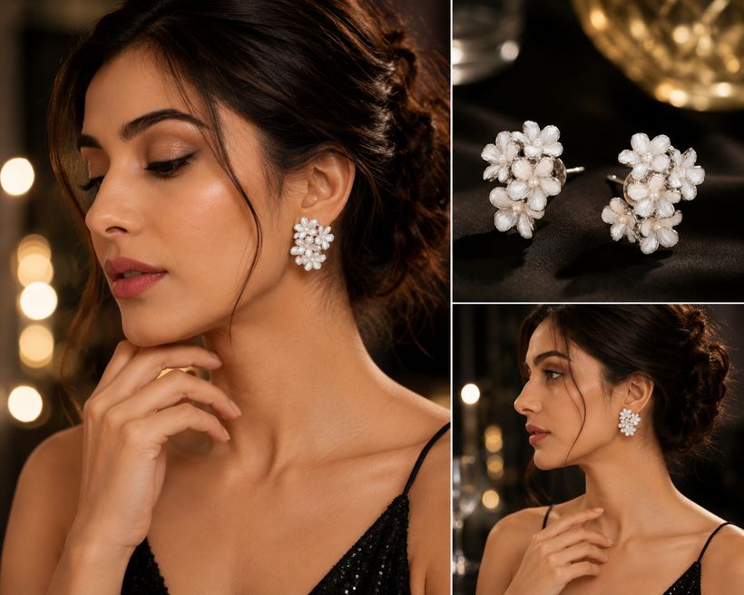 Oxidised Silver Jhumkas lifestyle