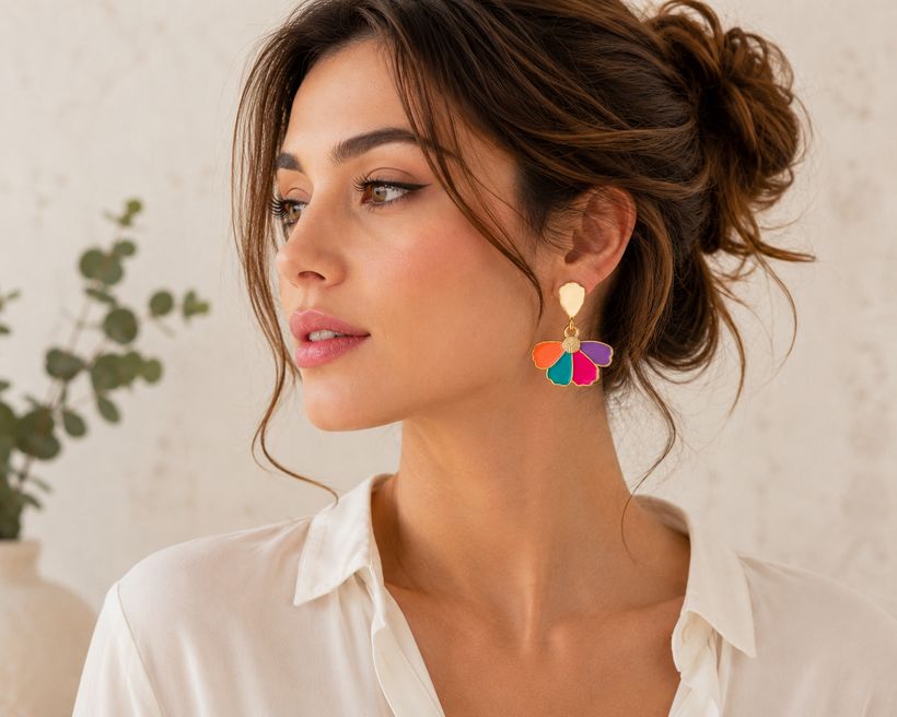 Contemporary Leaf Danglers lifestyle