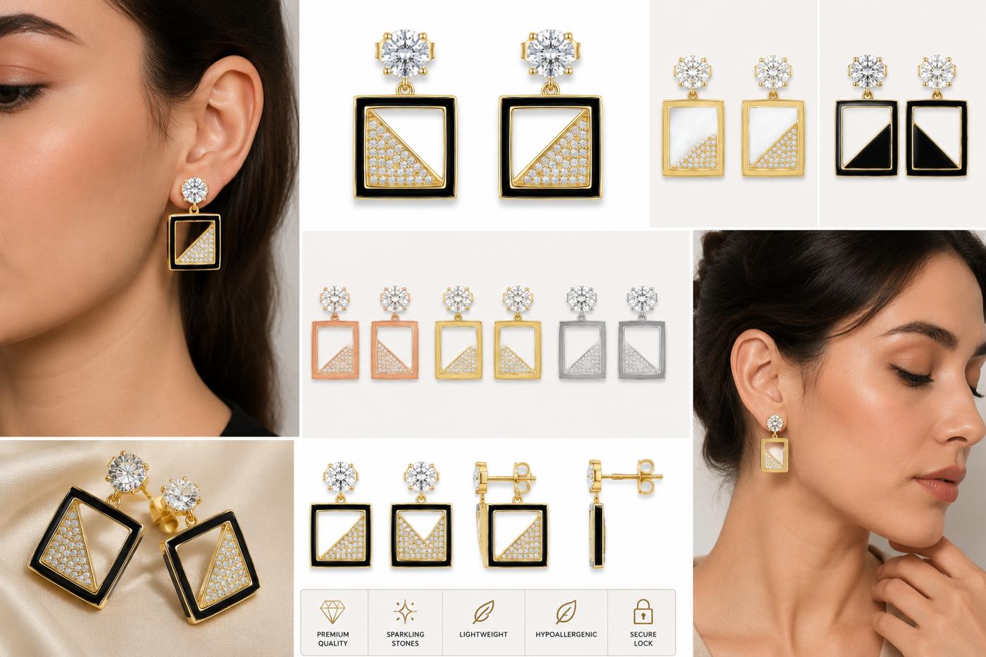 Floral Crystal Danglers lifestyle