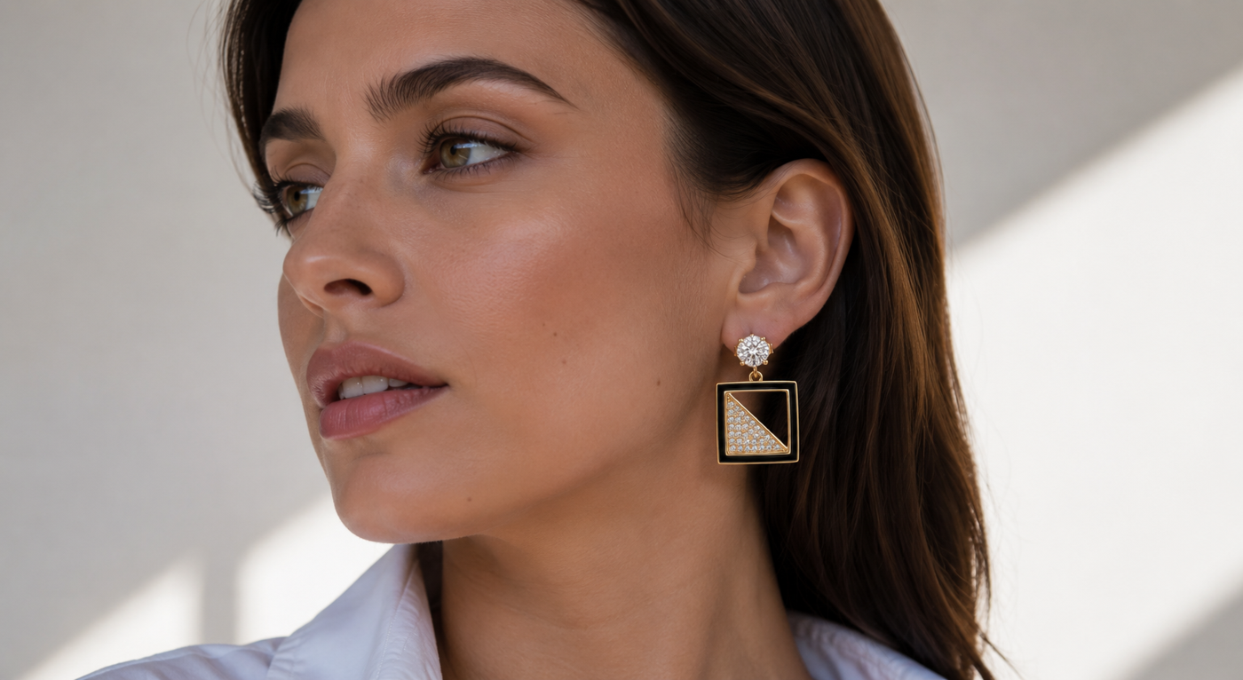 Floral Crystal Danglers