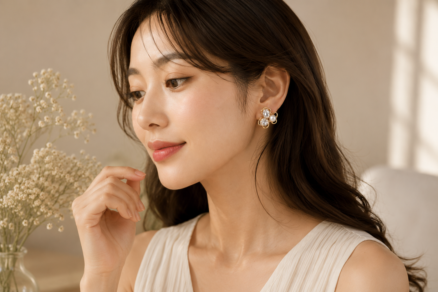 Layered Chain Ear Cuffs detail